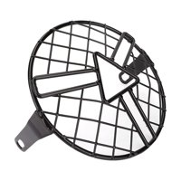 Magideal - ,5 Pulgadas Motocicleta Faro Parrilla Guardia Metal Retro Motocicleta Faro Forma Forma Forma Faro Cubierta De Lámpara Para -Rennfahrer Decor Triángulo Centro