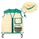 thumbnail image 2 of Kit De Disfraz De Explorador Para Niños, Conjunto De Sombrero Y Chaleco, Disfraces De Cosplay Para Niños, Verde, 2 of 5