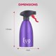 thumbnail image 5 of Pulverizador de aceite Evo, acero inoxidable 18/8, 500 ml, color morado, 5 of 9
