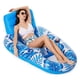 thumbnail image 1 of Flotador inflable para piscina al aire libre, silla flotante de PVC con reposacabezas y portavasos, juguetes para fiestas en la playa para niños y adultos., 1 of 5