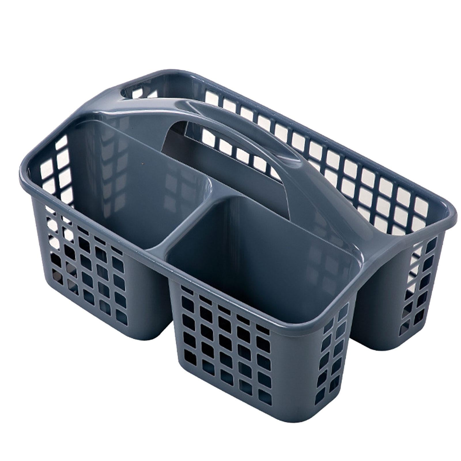 Magideal - Organizador De Baño Con Asa Y Compartimentos Para Almacenamiento De Artículos De Limpieza , Azul