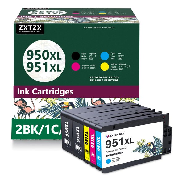 Cartuchos de Tinta ZXTZX 950XL 951XL Paquete de 5 Negro y Color