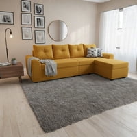 Deco Outlet Gm - Seccional Modular Bruselas 4.1 Felpa Mostaza