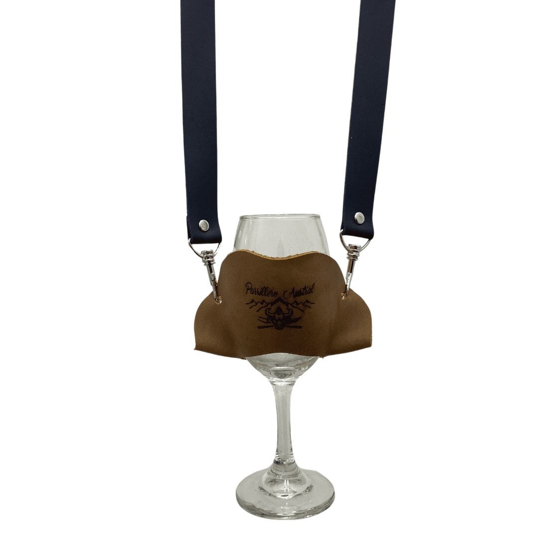 Parrillero Austral - Porta Copa De Cuero