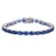 thumbnail image 1 of Pulseras de Zafiro Creado con Corte Ovalado Chapadas en Oro de 18K para Mujer Pulsera de Tenis de Plata Esterlina S925 para Esposa 6-7 Pulgadas, 1 of 6