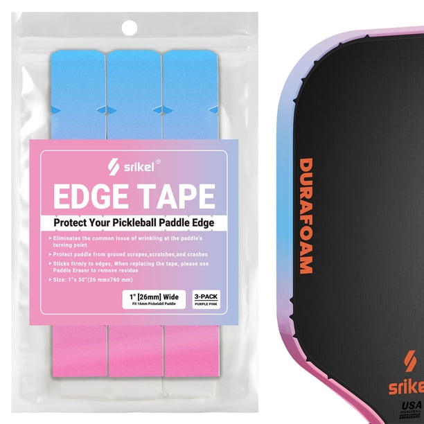 Cinta protectora Srikel para borde de pickleball – 26 mm de ancho – para palas de 16 mm