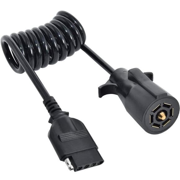 Adaptador de enchufe para remolque Oyviny de 7 vías, redondo a 5 vías plano