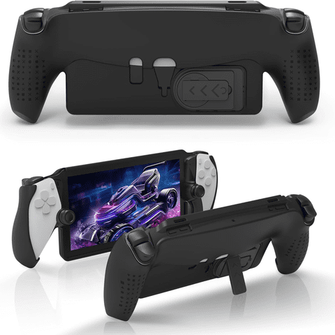 Genérico - Seltureone Para Playstation Portal Funda Tpu Premium Con Kickstand, Ps Portal Flexible Base Protectora Suave, Protección Semi-Encerrada, Resistente A Pelarse, Para Playstation Portal-Negro