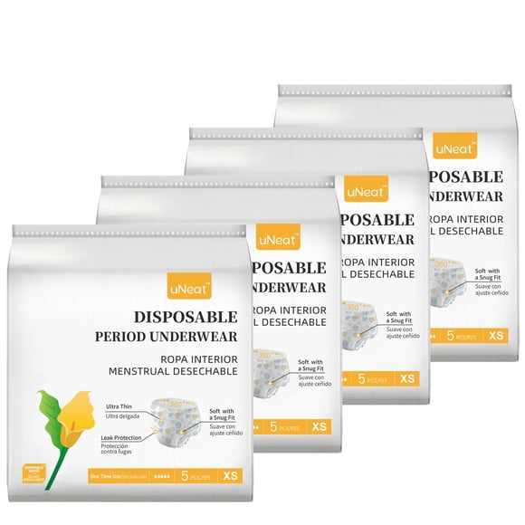 Bragas Menstruales uNeat XS 20 uds Ultra Delgadas Antifugas