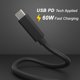thumbnail image 2 of Cable de carga Cablelera USB tipo C a C de 2 m, negro, 60 W, 10 Gbps, 2 of 5