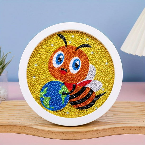 Children's Educational Toys Artificial Diamond Painting DIY Accessories Kit With Round Photo Frame