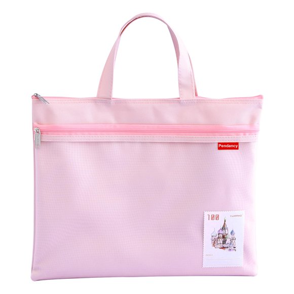 Bolsa pendancy A4 35x26 cm Rosa con cremallera impermeable
