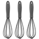 thumbnail image 1 of Batidor de silicona para cocinar, batidor de huevos con forma de globo, perfecto para mezclar, hornear y batir, juego de 3, 1 of 5