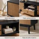 thumbnail image 4 of Rack Tv 140x40x48cm 1 Tiras 2 Puerta Melamina Tejido Eeuu Negro, 4 of 8