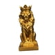 thumbnail image 1 of Figura Decorativa De León Con Corona, De 5,7 Pulgadas De Alto, Para Hoteles, Versátil, Dorada, 1 of 3