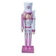 thumbnail image 3 of Figuras Cascanueces Sparkle 30cm Madera Únicas Para Dormitorio Bastón Rosa, 3 of 3