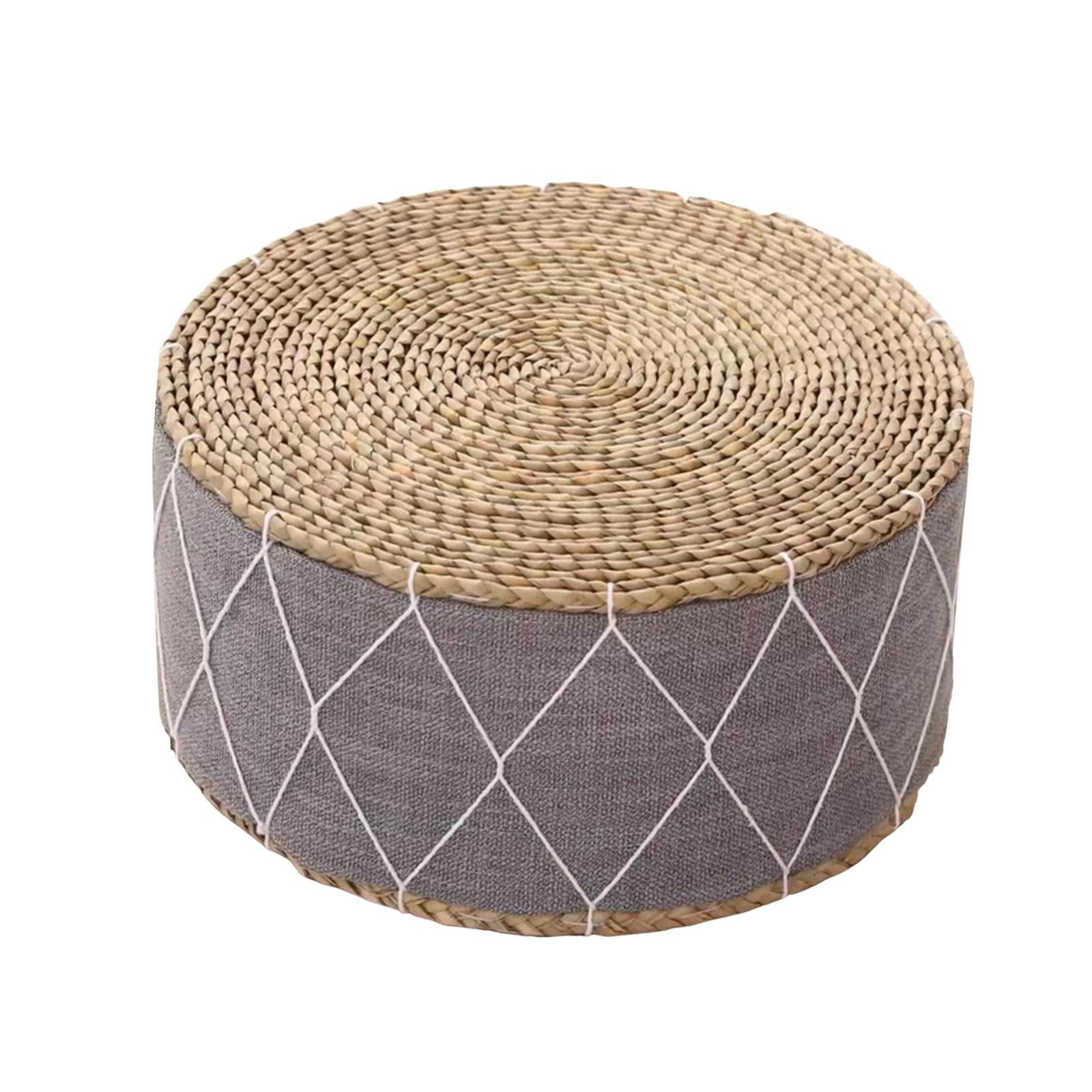 Magideal - Cojín De Meditación, Cojín De Asiento, Cojín De Suelo De Tatami, Cojín Para Sentarse, Tapete De Suelo De Tatami Tejido, Cojín De Suelo Para Decoración Gris