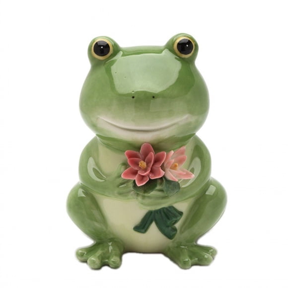 Alcancía de cerámica con rana – Cosmos Gifts, 13 cm