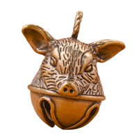 Bothyi - Llavero Con Cabeza De Cerdo, Colgante, Regalo, Decoración Del Hogar Feng Shui, Adornos Pequeños De Cabeza De Cerdo