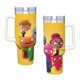 thumbnail image 4 of UglyDolls Vaso aislado de acero inoxidable con asa, diseño temático, regalo para familia, amigos y fans; incluye pajita y encaja en el portavasos estándar, 40 oz, 4 of 6