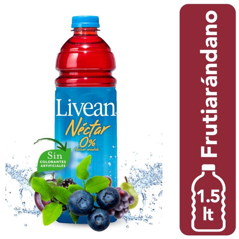 Néctar Sabor Tutti-arándano Botella 1,5 L Livean