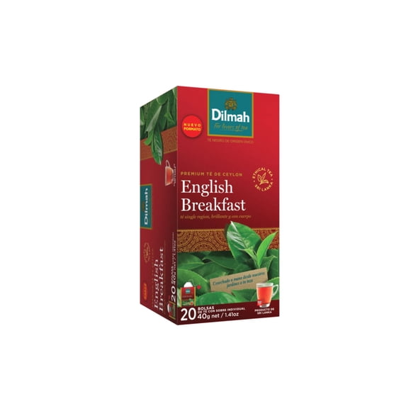 Te negro dilmah english breakfast 20 bolsas 12 un, 40 g