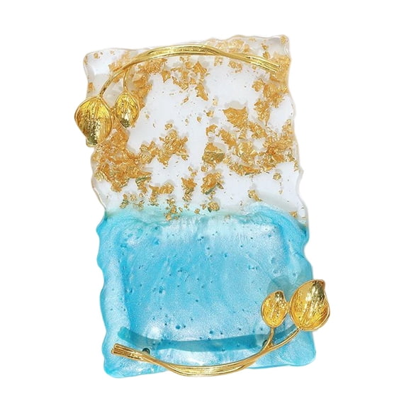 Paleta de Resina para Decoración de Uñas, Placa de Mezcla de Colores, Herramientas de Pintura DIY, Paleta de Escritorio para Esmalte de Uñas, Accesori , Azul
