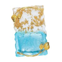 Magideal - Paleta De Resina Para Decoración De Uñas, Placa De Mezcla De Colores, Herramientas De Pintura Diy, Paleta De Escritorio Para Esmalte De Uñas, Accesori , Azul