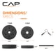 thumbnail image 4 of Juego de mancuernas de cemento ajustables CAP Barbell de 40 kg con revestimiento de vinilo, 4 of 7