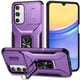 thumbnail image 1 of Funda Armada para Samsung Galaxy A16 con Tapa Deslizante y Soporte Magnético Giratorio Morado, 1 of 5
