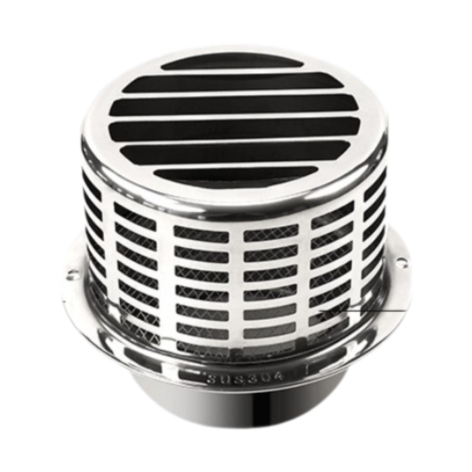 Magideal - Soffit Redondo, Conducto De Ventilación De Aire, Ventilación De Aire, Cubierta De Ventilación De Pared De Acero Inoxidable Para Ventiladores De Cocina 4 Pulgadas