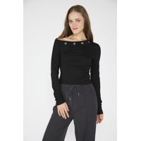 Atr - Top Asimétrico Amparo Negro