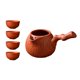 thumbnail image 5 of Tetera De Cerámica Con Juego De Tazas Duradera Con Asa Lateral Para La Cocina Del Hogar Del Hotel Rojo, 5 of 5