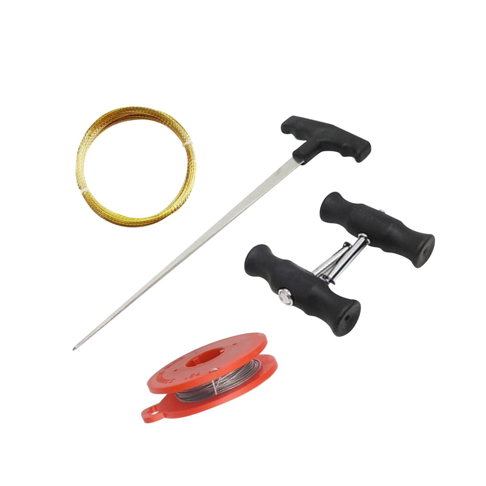 Ioensy - Kits De Herramientas De Eliminación De Vidrio De Parabrisas Automático Con Alambre De Acero Premium Con Manijas 5 Piezas