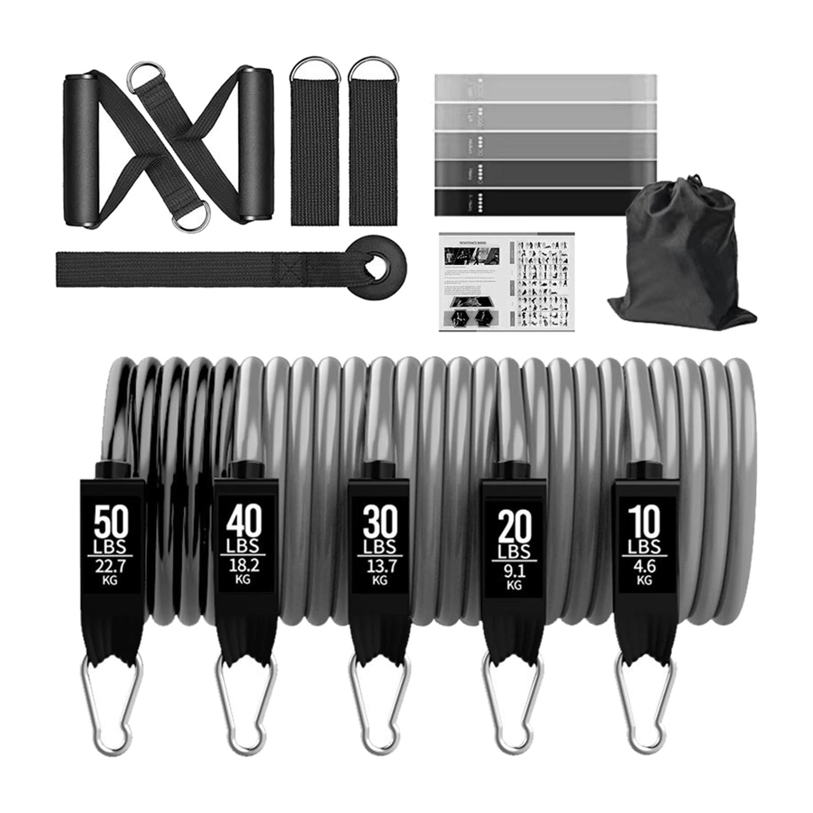 Ioensy - Juego De Bandas De Resistencia Elásticas Para Entrenamiento De Resistencia, Entrenamiento De Fuerza Para Mujeres, 150 Libras, 18 Uds.