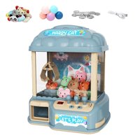Magideal - Juego De Garra De Cápsula De Caramelo Arcade, Juguete De Premios, Mini Máquina Expendedora Con 20 Cápsulas, Máquina De Garra Para Niños Adultos Niños Azul 40 Muñecas