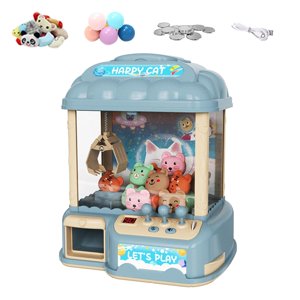 Magideal - Juego De Garra De Cápsula De Caramelo Arcade, Juguete De Premios, Mini Máquina Expendedora Con 20 Cápsulas, Máquina De Garra Para Niños Adultos Niños Azul 40 Muñecas