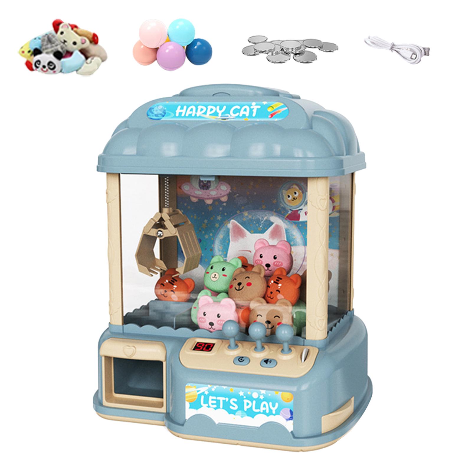 Magideal - Juego De Garra De Cápsula De Caramelo Arcade, Juguete De Premios, Mini Máquina Expendedora Con 20 Cápsulas, Máquina De Garra Para Niños Adultos Niños Azul 40 Muñecas