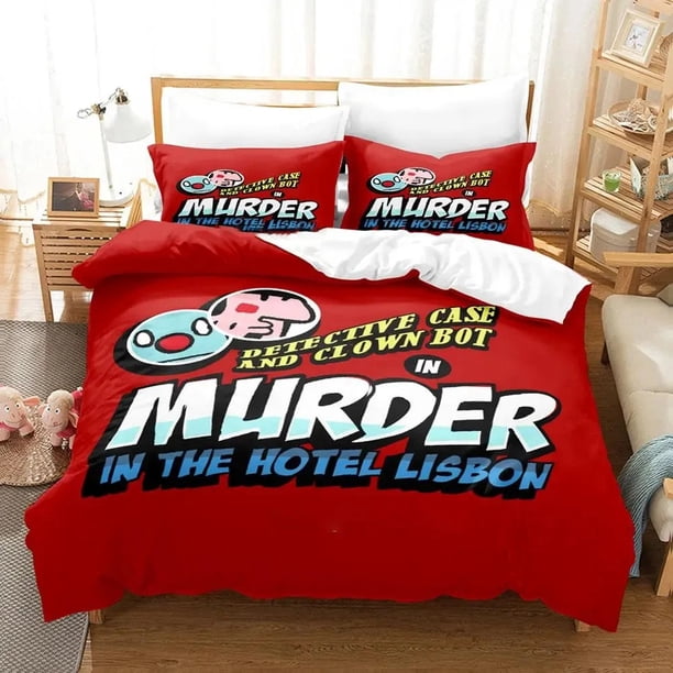 AnimeDetective Case Clown Bot Bedding Set Duvet Cover Bed Set Quilt Cover Pillowcase Comforter Boys Adult