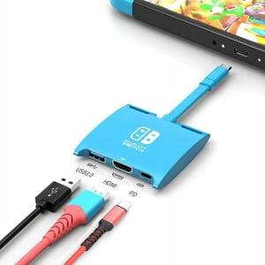 Estación De Acoplamiento Hdmi 4K Aaronmei Para Nintendo Switch Azul