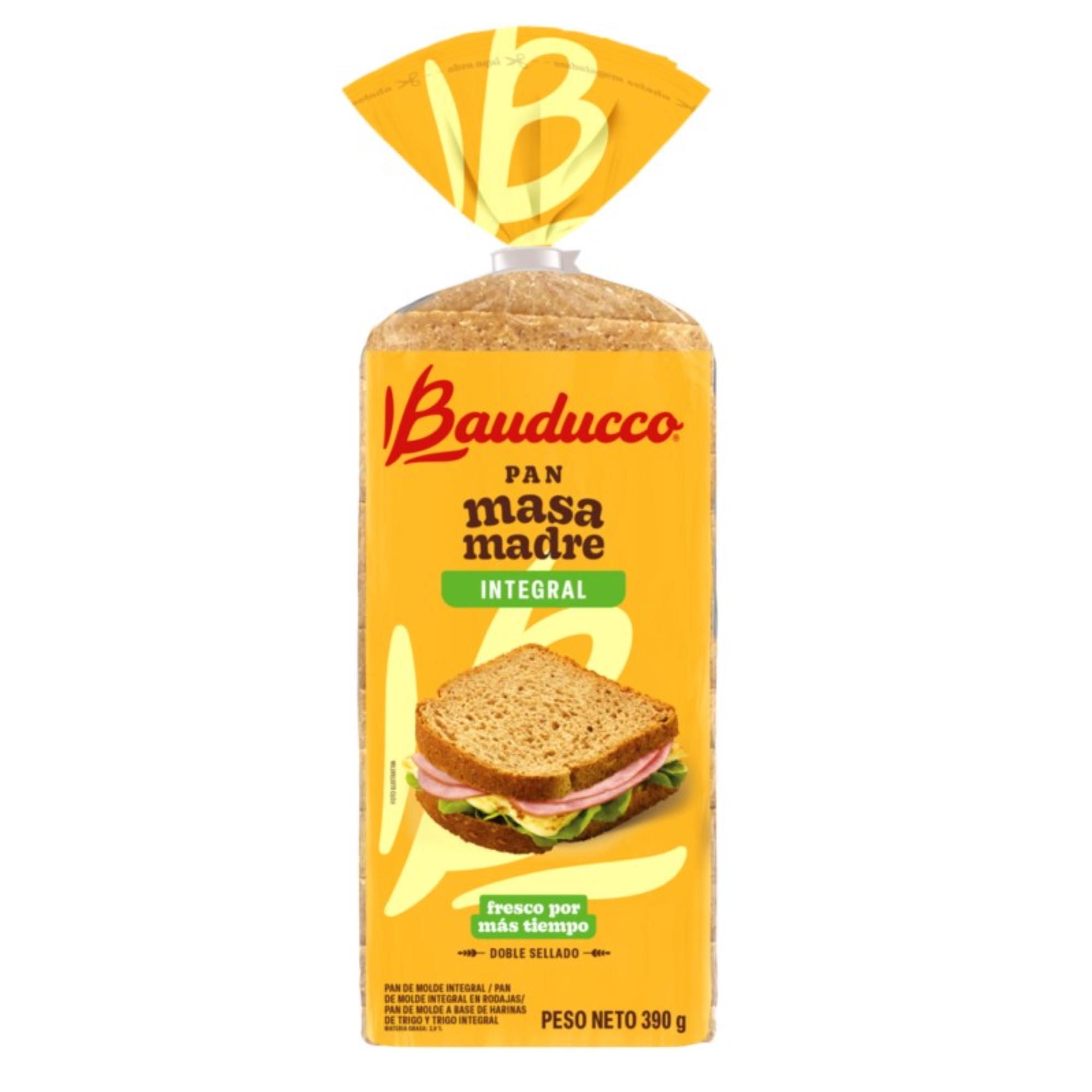 Pan De Molde Integral 1 Un 390 g Bauducco