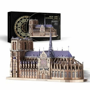 Rompecabezas De Metal 3D Piececool, Iglesia De Notre Dame De París, 382 Piezas