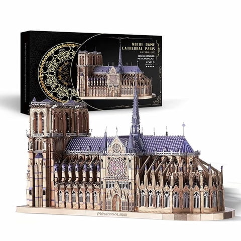 Rompecabezas De Metal 3D Piececool, Iglesia De Notre Dame De París, 382 Piezas