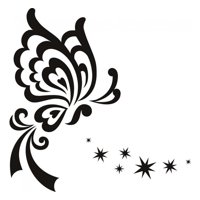 Rienda Libre Graphics - Decomural Butterfly Stars Ws-18316