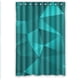 thumbnail image 1 of Cortina de ducha con diseño de triángulos geométricos azules y ganchos (48 x 72 pulgadas), 1 of 3