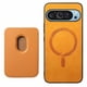 thumbnail image 1 of Funda de Cuero Magnética con Tarjetero para Google Pixel 9 Pro Cubierta Delgada Amarillo, 1 of 5
