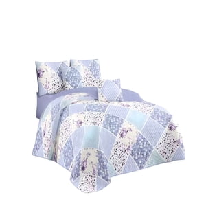 Genérico - Cubrecama Quilt De Verano King Celeste