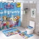 thumbnail image 1 of Peppa Pig-theme 4-Piece Shower Curtain Set with Rugs, Waterproof Bathroom Decor Set Includes Bath Mat, U-Shaped Rug, Toilet Lid Cover and Curtain with Hooks, 1 of 6