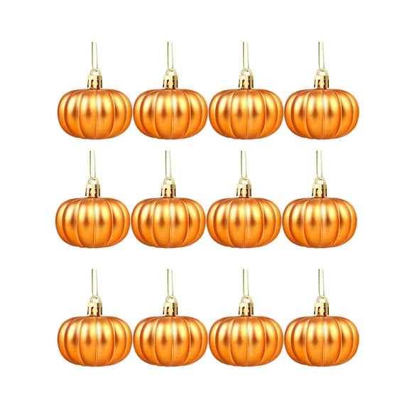 12 Piezas De Calabaza Colgante De Halloween Para árbol De Cosecha De Acción De Gracias Decoración Del Hogar Naranja