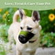 thumbnail image 5 of Bozal para perro, de malla suave, para perros pequeños, medianos y grandes, ideal para cachorros, ideal para morder, masticar y acicalar (verde fluorescente)., 5 of 7